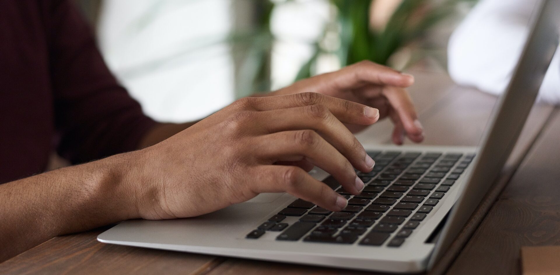 A Person is typing in computer