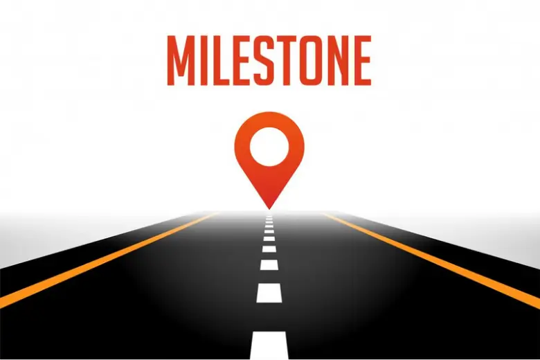 A location pin on road to set goal for content marketing